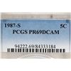 Image 3 : 1987-S JEFFERSON NICKEL PCGS PR69 DCAM