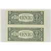Image 2 : 2-2003-A $1 FRN'S LOW CONSECUTIVE SERIAL 'S UNC