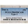 Image 3 : 1981-S TYPE I WASHINGTON QUARTER PCGS PR69 DCAM