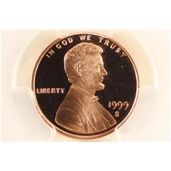 1999-S LINCOLN CENT PCGS PR69RD DCAM