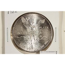 1982 MEXICO 1 OZ. SILVER ONZA LIBERTAD UNC