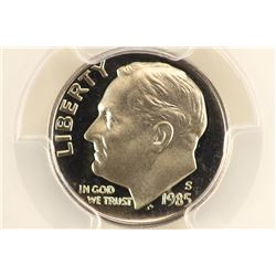 1985-S ROOSEVELT DIME PCGS PR69 DCAM