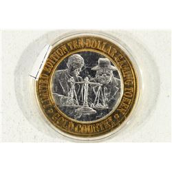 CASINO $10 SILVER TOKEN (UNC) GOLD COUNTRY MOTOR