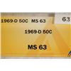 Image 3 : 1969-D 40% SILVER JOHN F. KENNEDY HALF ANACS MS63