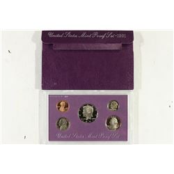 1991 US PROOF SET (WITH BOX) CRACKED CASE