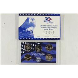 2003 US 50 STATE QUARTERS PROOF SET WITH BOX