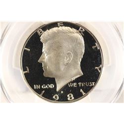 1981-S TYPE I KENNEDY HALF DOLLAR PCGS PR70 DCAM