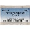 Image 3 : 1981-S TYPE I KENNEDY HALF DOLLAR PCGS PR70 DCAM