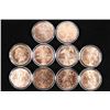 Image 1 : 10 PIECES COMPLETE SET OF 1 OZ. COPPER ZOMBUCKS