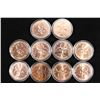 Image 2 : 10 PIECES COMPLETE SET OF 1 OZ. COPPER ZOMBUCKS