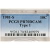 Image 3 : 1981-S TYPE I ROOSEVELT DIME PCGS PR70 DCAM