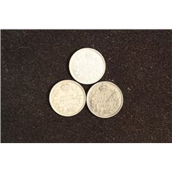1912,14 & 1918 CANADA SILVER 5 CENTS