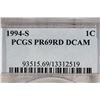 Image 3 : 1994-S LINCOLN CENT PCGS PR69RD DCAM