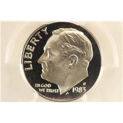 1983-S ROOSEVELT DIME PCGS PR70 DCAM