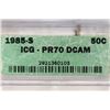 Image 3 : 1985-S KENNEDY HALF DOLLAR ICG PR70 DCAM