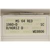 Image 3 : ERROR 1960-D D/HORIZ D LINCOLN CENT ANACS MS64RED
