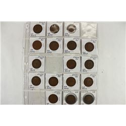 17 ASSORTED 1921-1928 GREAT BRITAIN 1 PENNIES