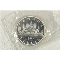 1963 CANADA SILVER DOLLAR UNC
