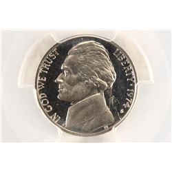 1974-S JEFFERSON NICKEL PCGS PR69 DCAM