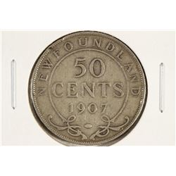 1907 NEWFOUNDLAND SILVER 50 CENT