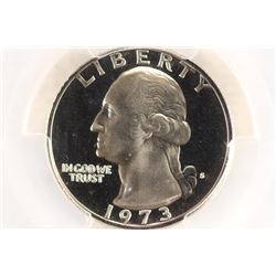 1973-S WASHINGTON QUARTER PCGS PR69 DCAM