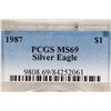 Image 3 : 1987 AMERICAN SILVER EAGLE PCGS MS69