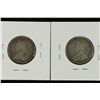 Image 2 : 1910 & 1919 CANADA SILVER 25 CENTS
