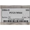 Image 3 : 1884-O MORGAN SILVER DOLLAR PCGS MS64