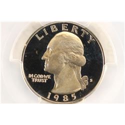 1985 WASHINGTON QUARTER PCGS PR69 DCAM