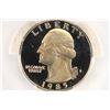 Image 1 : 1985 WASHINGTON QUARTER PCGS PR69 DCAM
