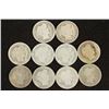 Image 1 : 10 ASSORTED BARBER DIMES