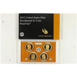 2012 US PRESIDENTIAL DOLLAR PROOF SET WITH BOX