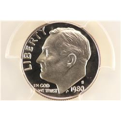 1980-S ROOSEVELT DIME PCGS PR70 DCAM