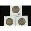 Image 1 : 1943,45 & 46 WALKING LIBERTY HALF DOLLARS