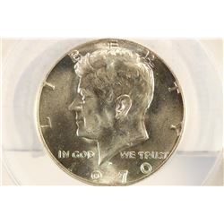 1970-D 40% SILVER JOHN F. KENNEDY HALF ANACS MS65