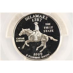1999-S SILVER DELAWARE QUARTER PCGS PR69 DCAM