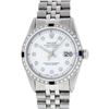 Image 1 : Rolex Mens Stainless Steel White Diamond And Sapphire Datejust Wristwatch