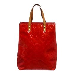 Louis Vuitton Red Vernis Leather Reade MM Bag