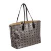 Image 3 : MCM Silver Gray Metallic Visetos Coated Canvas Project Tote Handbag
