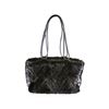 Image 1 : Paolo Masi Vintage Italian Black Mink Fur Leather Shoulder Bag Purse