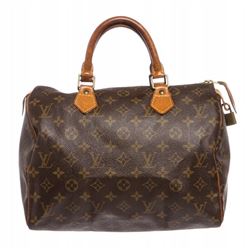 Louis Vuitton Monogram Canvas Leather Speedy 30 cm Bag
