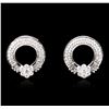 Image 1 : 18KT White Gold 1.58 ctw Diamond Earrings