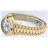 Image 6 : Rolex Ladies Quickset 18K Yellow Gold MOP Ruby And Diamond President Wristwatch