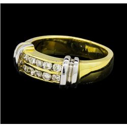 0.37 ctw Diamond Ring - 14KT Yellow and White Gold