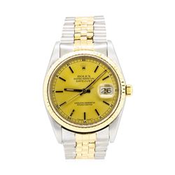 Rolex 18KT Yellow Gold and Stainless Steel Men's Oyster Perpetual Datejust