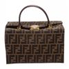 Image 1 : Fendi Zucca Canvas Leather Trim Cosmetic Case Bag