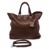 Image 2 : Prada Brown Pebbled Leather Tote Satchel Bag