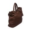 Image 3 : Prada Brown Pebbled Leather Tote Satchel Bag