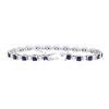 Image 3 : 8.12 ctw Sapphire And Diamond Bracelet - 14KT White Gold