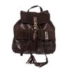 Image 1 : Prada Brown Suede Leather Drawstring Backpack